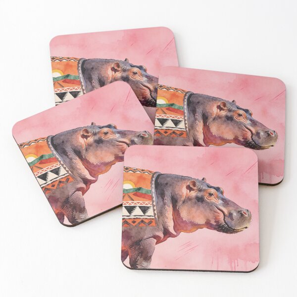 Item preview, "African Pop Art: Hippo" designed and sold by  BoomPoster.