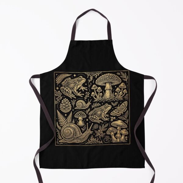Item preview, Woodland Cottagecore Frogs Snails Mushrooms Ferns Nature designed and sold by Doodleoub.