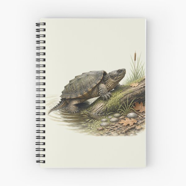 Item preview, Common Snapping Turtle Nature Study designed and sold by BloomStudio1.
