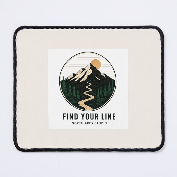 Item preview, Find Your Line | Mountain Bike Adventure | Minimal Outdoor Design designed and sold by Nauliz.