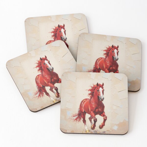 Item preview, Elegant Galloping Horses - Red horse 2 designed and sold by Lucia Amaris Art.