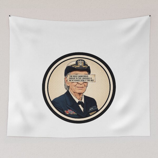 Item preview, Woman In STEM Grace Hopper - Most Dangerous Phrase Quote designed and sold by Neurospicy Trolls.