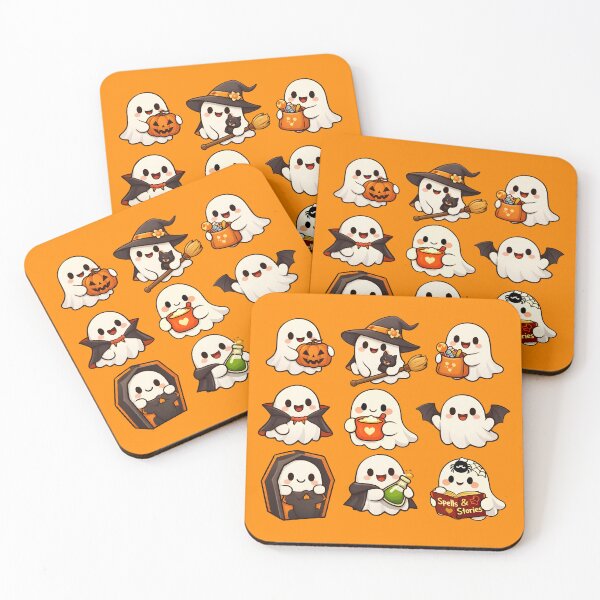 Item preview, Cute Halloween Ghost Sticker Pack Kawaii Spooky Boo Halloween Gift designed and sold by Artycom.