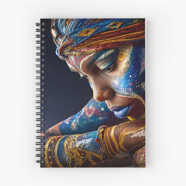 Item preview, Vibrant Cosmic Body Art Portrait of a Woman designed and sold by Artessie.