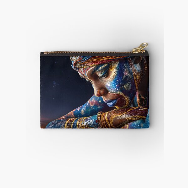 Item preview, Vibrant Cosmic Body Art Portrait of a Woman designed and sold by Artessie.