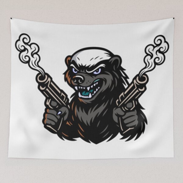 Item preview, Fearless Honey Badger Mascot | Bold Wildlife Graphic Design designed and sold by chopenambrewano.