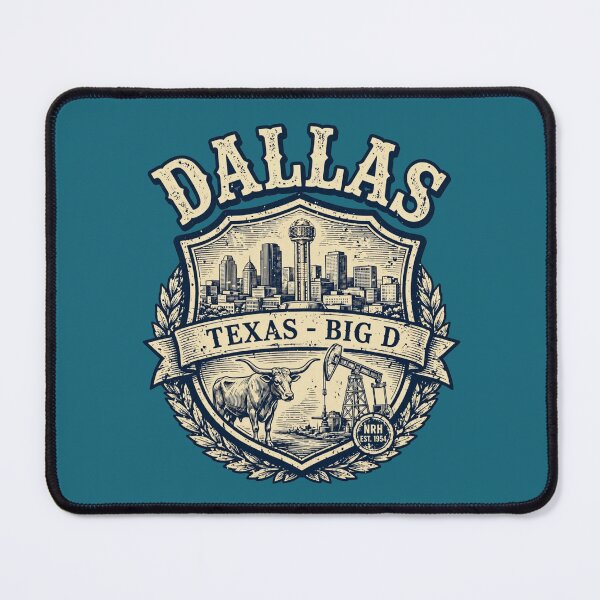 Item preview, Dallas Texas Big D Retro License Plate designed and sold by Normandy Road Heritage.