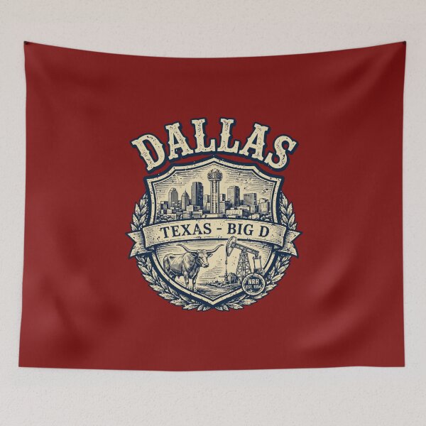 Item preview, Dallas Texas Big D Retro License Plate designed and sold by Normandy Road Heritage.