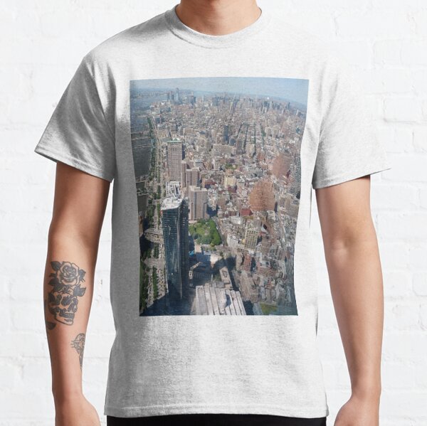 Aerial photography, New York City, Manhattan, Brooklyn, New York, streets, buildings, skyscrapers, #NewYorkCity, #Manhattan, #Brooklyn, #NewYork, #streets, #buildings, #skyscrapers, #cars Classic T-Shirt