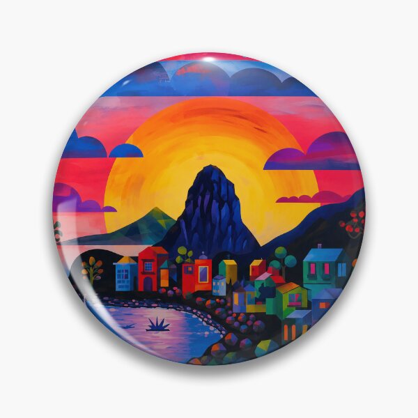 Item preview, Rio de Janeiro Sunset – Contemporary Brazilian Landscape Art designed and sold by BrazilArtShop.