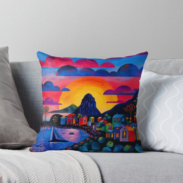 Item preview, Rio de Janeiro Sunset – Contemporary Brazilian Landscape Art designed and sold by BrazilArtShop.