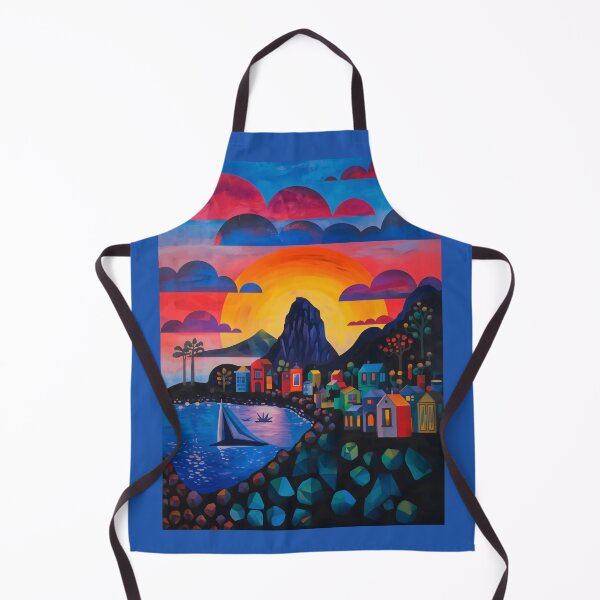 Item preview, Rio de Janeiro Sunset – Contemporary Brazilian Landscape Art designed and sold by BrazilArtShop.