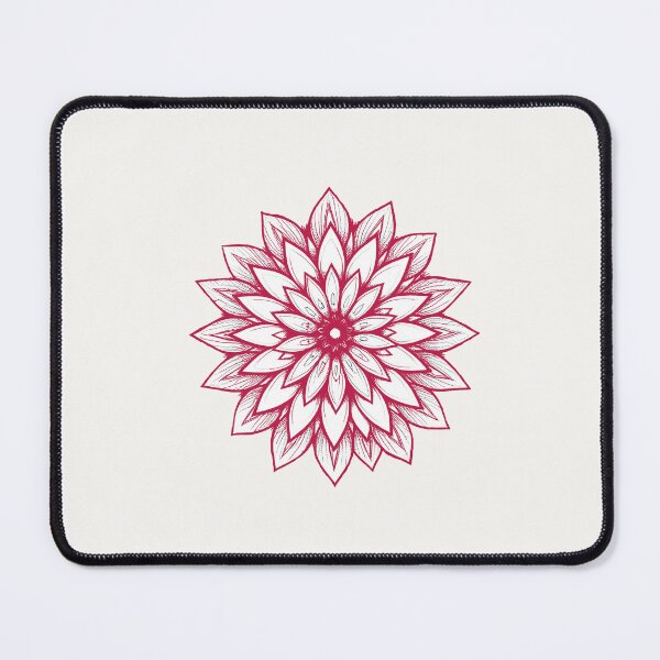 Item preview, Magenta & White Blooming Flower Mandala Hand Drawn Art designed and sold by VibeShift Studio.