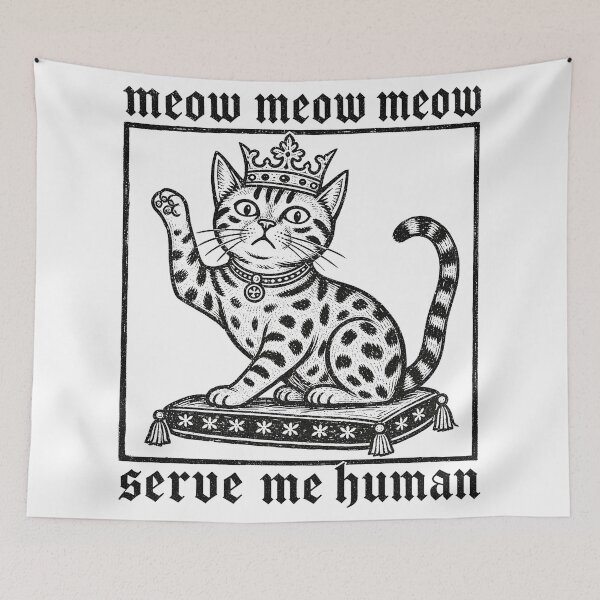 Item preview, Serve Me Human – Gothic King Bengal Cat designed and sold by Bengoer18.
