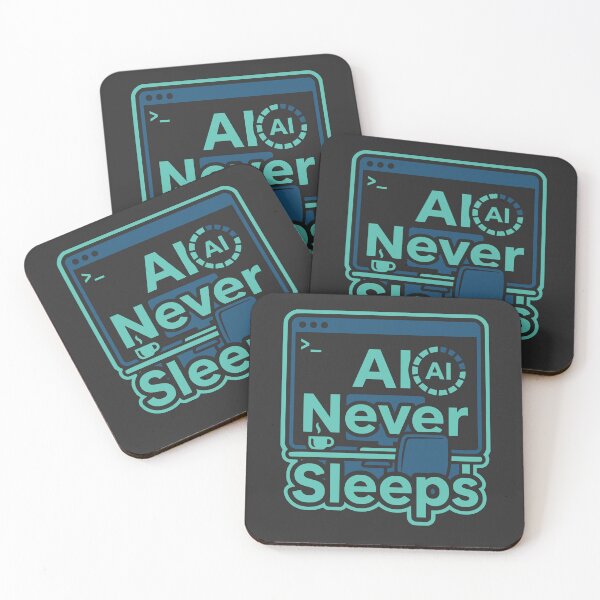 Item preview, AI Never Sleeps Funny Developer Gift Artificial Intelligence Coding Humor Design designed and sold by Ixnor.