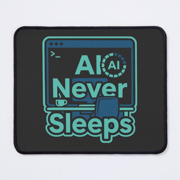 Item preview, AI Never Sleeps Funny Developer Gift Artificial Intelligence Coding Humor Design designed and sold by Ixnor.