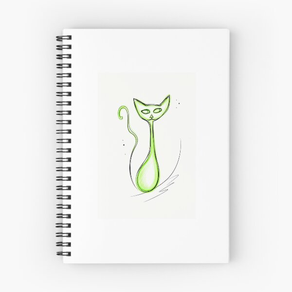 Item preview, Neon Green Cat – Minimalist Line Art designed and sold by Sztyep88.
