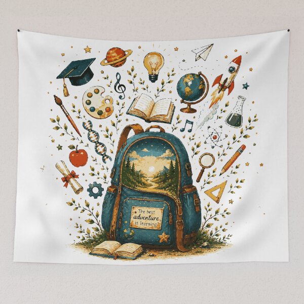 Item preview, The Best Adventure Is Learning T-Shirt & Sticker | Back to School Teacher Gift designed and sold by Sunday.Supply.