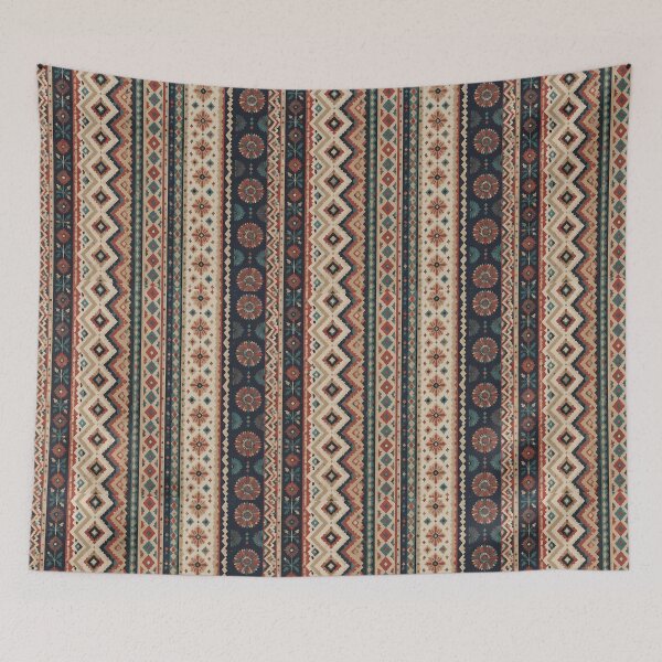 Item preview, Nordic Log Cabin Inspired Folk Art Pattern designed and sold by Cha-Tea.