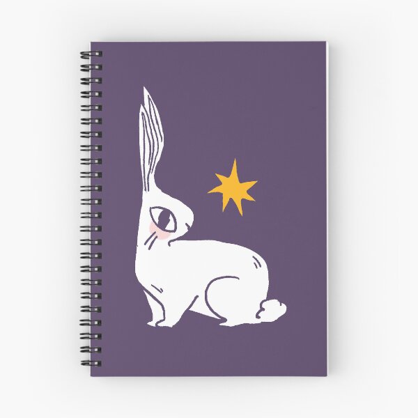 Item preview, *WHITE ON BLACK* star bunny designed and sold by printedbynaomi.