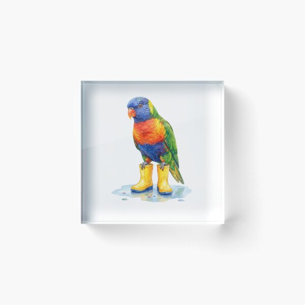 Item preview, Rainbow Lorikeet Boots designed and sold by Tiffany Roy.
