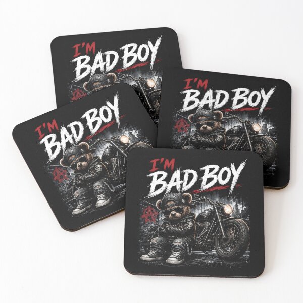Item preview, I'm Bad Boy Cool Biker Bear Motorcycle Streetwear T-Shirt designed and sold by SVALANART.