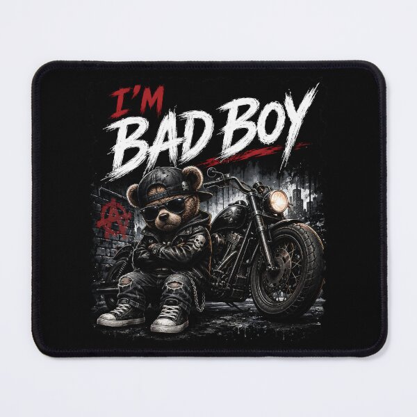 Item preview, I'm Bad Boy Cool Biker Bear Motorcycle Streetwear T-Shirt designed and sold by SVALANART.