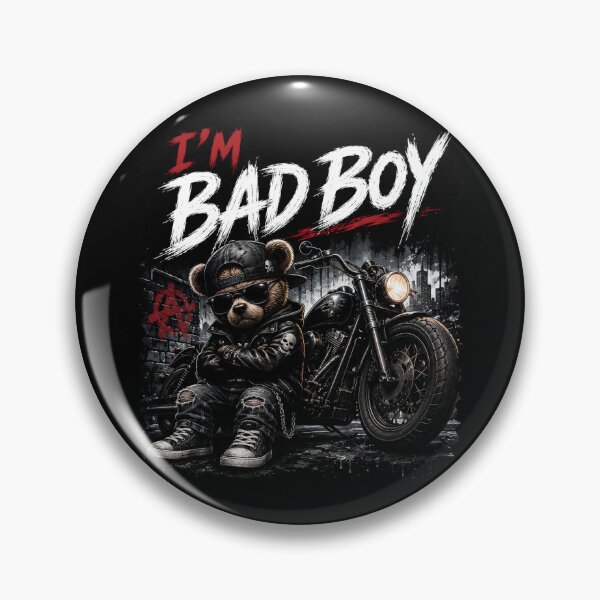 Item preview, I'm Bad Boy Cool Biker Bear Motorcycle Streetwear T-Shirt designed and sold by SVALANART.