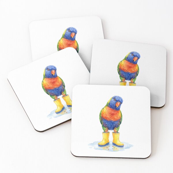 Item preview, Rainbow Lorikeet Yellow Boots designed and sold by Roy & Tiffany.