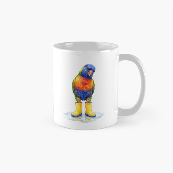 Item preview, Rainbow Lorikeet Yellow Boots designed and sold by Roy & Tiffany.