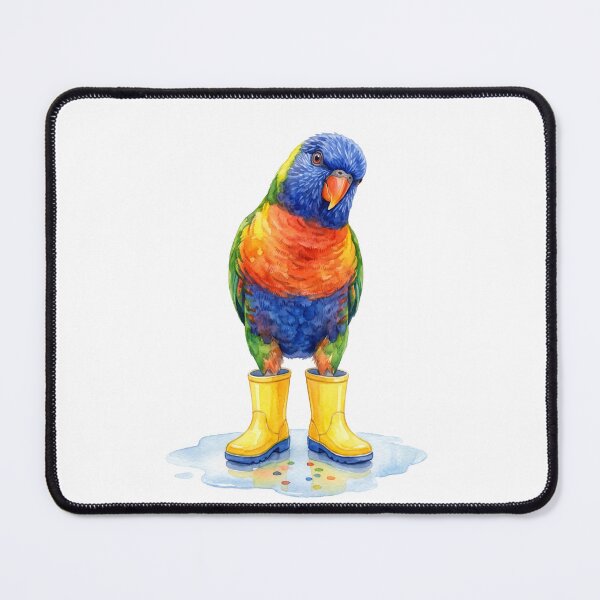Item preview, Rainbow Lorikeet Yellow Boots designed and sold by Roy & Tiffany.
