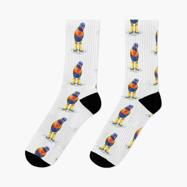 Item preview, Rainbow Lorikeet Yellow Boots designed and sold by Roy & Tiffany.