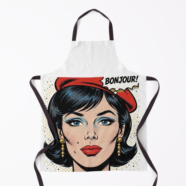 Item preview, Bonjour Pop Art Woman Red Beret French Vintage Portrait designed and sold by MAISON SYLVIE.