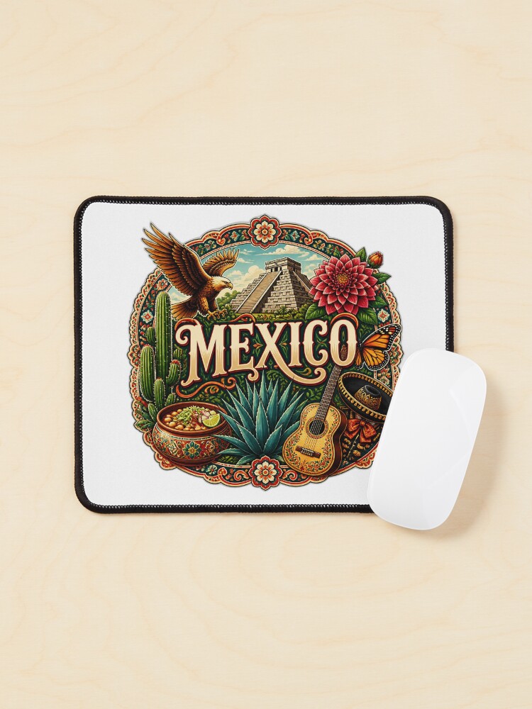 Thumbnail 1 of 5, Mouse Pad, Mexico designed and sold by FunFitsFactory.