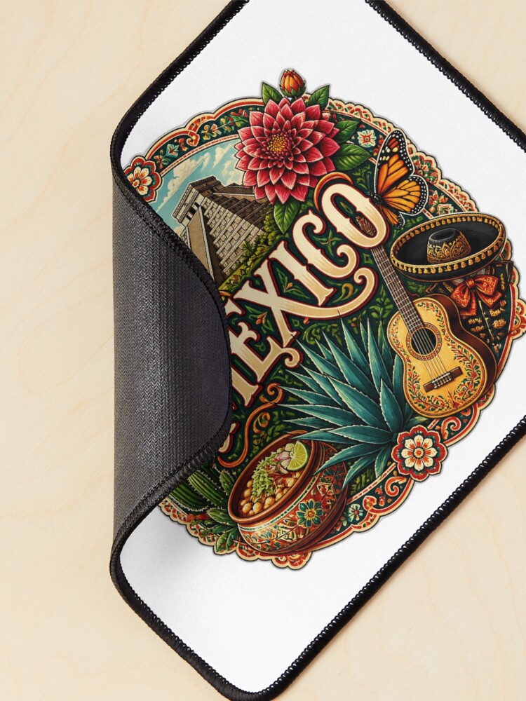 Thumbnail 2 of 5, Mouse Pad, Mexico designed and sold by FunFitsFactory.