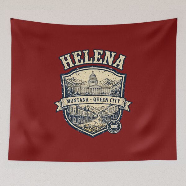 Item preview, Helena Montana Queen City Retro License Plate designed and sold by Normandy Road Heritage.
