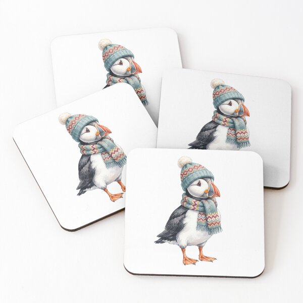 Item preview, Cozy Puffin Beanie Scarf designed and sold by Roy & Tiffany.
