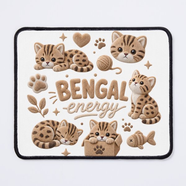 Item preview, Bengal Energy – Cute 3D Velvet Cats designed and sold by Bengoer18.