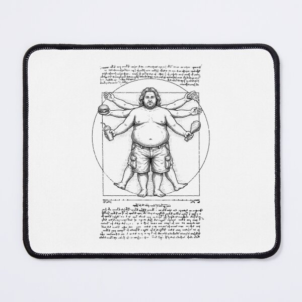 Item preview, Fat Vitruvian Man Funny Dad Bod Da Vinci Father's Day designed and sold by GrandeDuc.