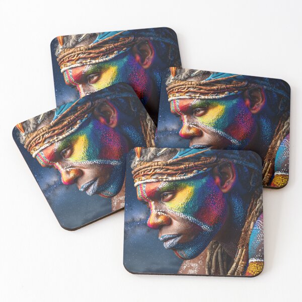 Item preview, Colorful Tribal Portrait with Artistic Patterns designed and sold by Artessie.