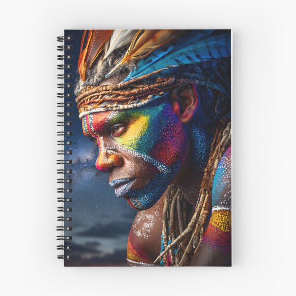 Item preview, Colorful Tribal Portrait with Artistic Patterns designed and sold by Artessie.