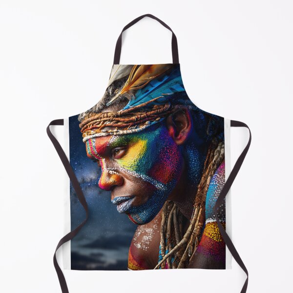Item preview, Colorful Tribal Portrait with Artistic Patterns designed and sold by Artessie.