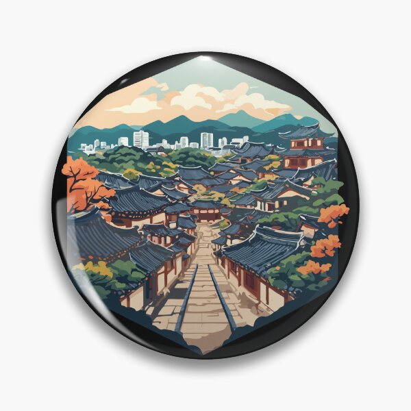 Item preview, Bukchon Travel Badge designed and sold by JacksoonLester.