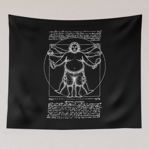 Item preview, Fat Vitruvian Man Funny Dad Bod Da Vinci Father's Day designed and sold by GrandeDuc.