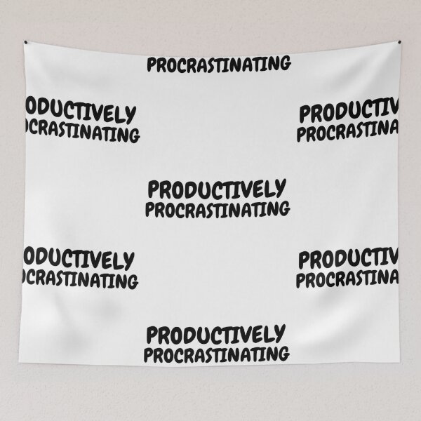 Item preview, Productively Procrastinating Funny Text Graphic designed and sold by Snedsdigital.