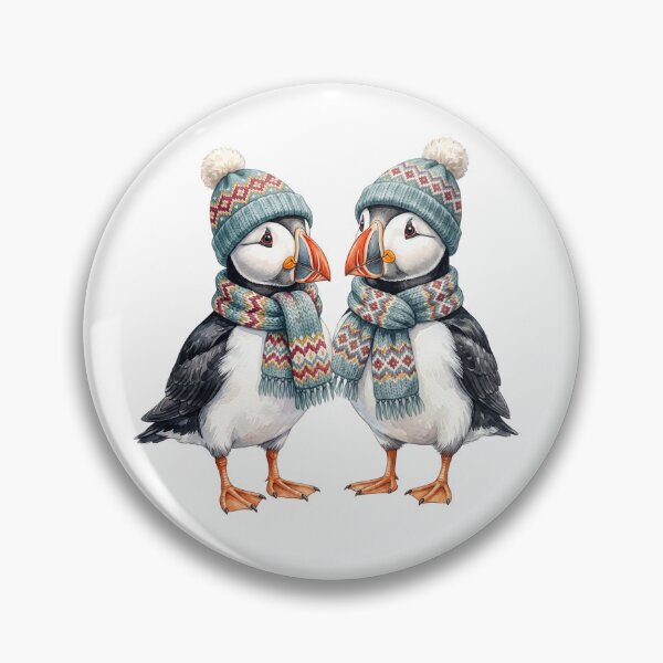 Item preview, Twin Cozy Puffins designed and sold by Roy & Tiffany.