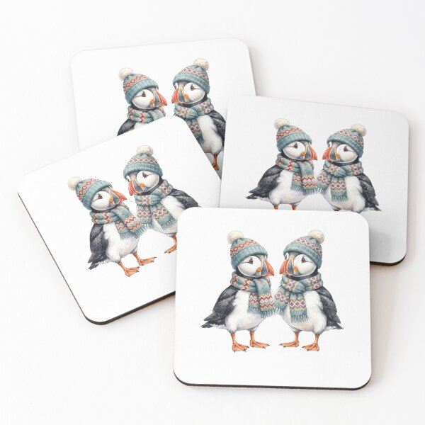 Item preview, Twin Cozy Puffins designed and sold by Roy & Tiffany.