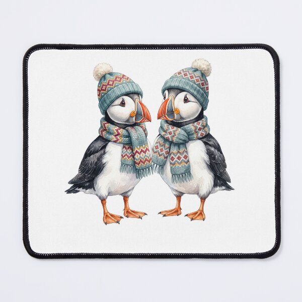 Item preview, Twin Cozy Puffins designed and sold by Roy & Tiffany.