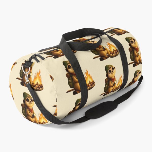 Item preview, Camping Meerkat by the Campfire | Cute Adventure Camper Animal designed and sold by inkaylindesign.