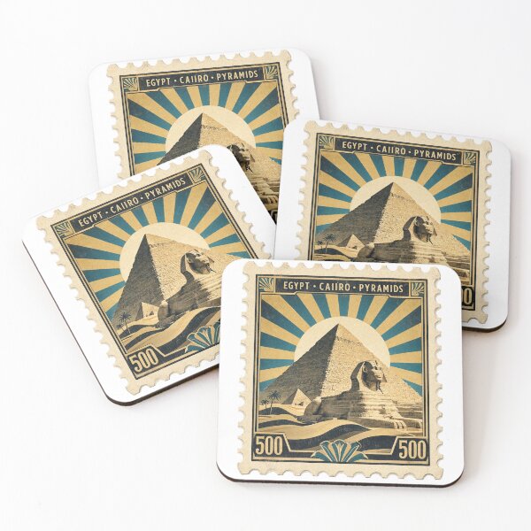 Item preview, Egypt Cairo Pyramids Art Deco Vintage Stamp Sticker Giza designed and sold by JIGUWORLD.
